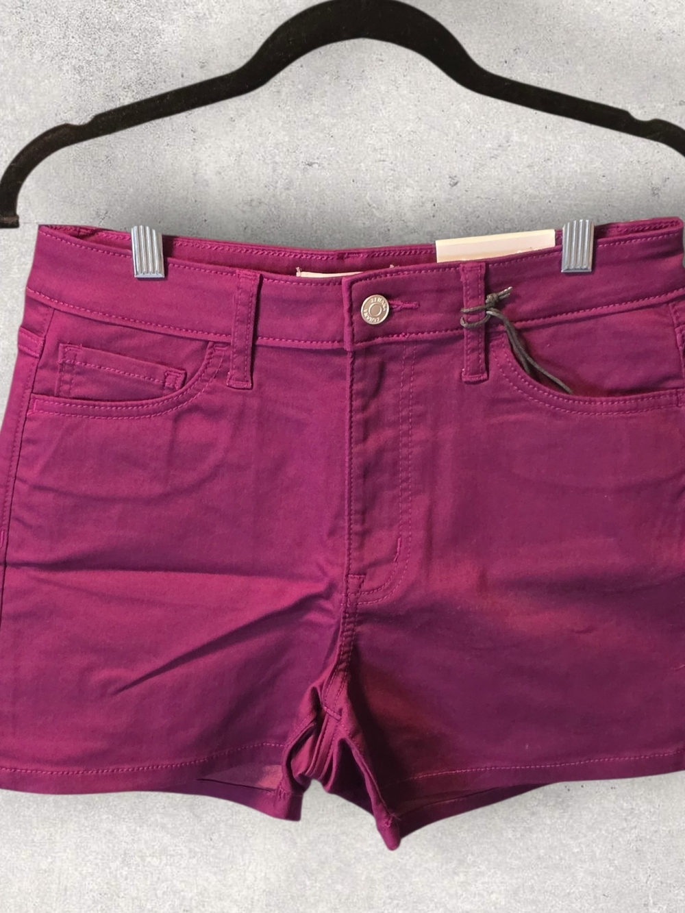 Zenana Outfitters Magenta Stretch Denim Shorts